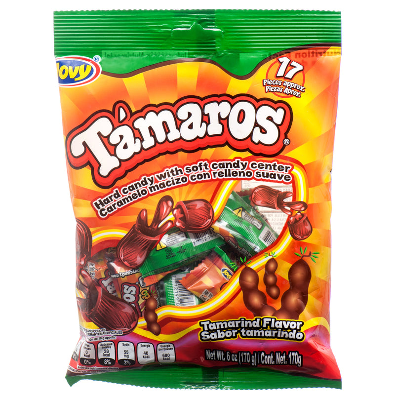 Jovy Tamaros Tamarind Candy, 6 oz (24 Pack)