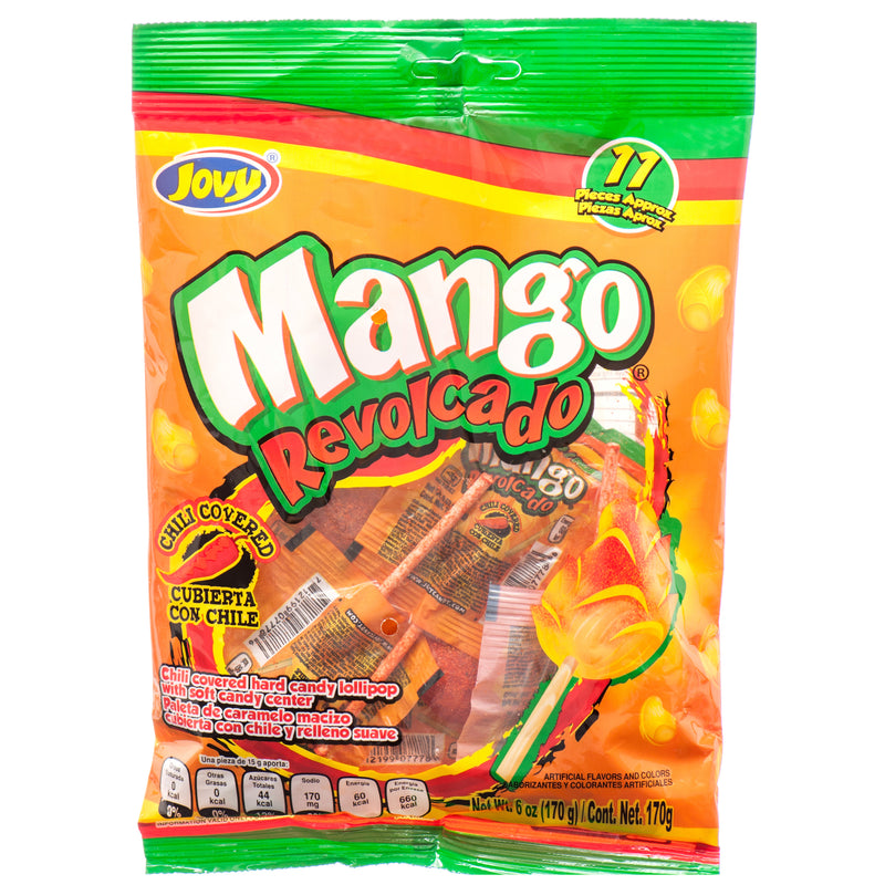 Jovy Revolcado Mango Lollipops, 6 oz (24 Pack)