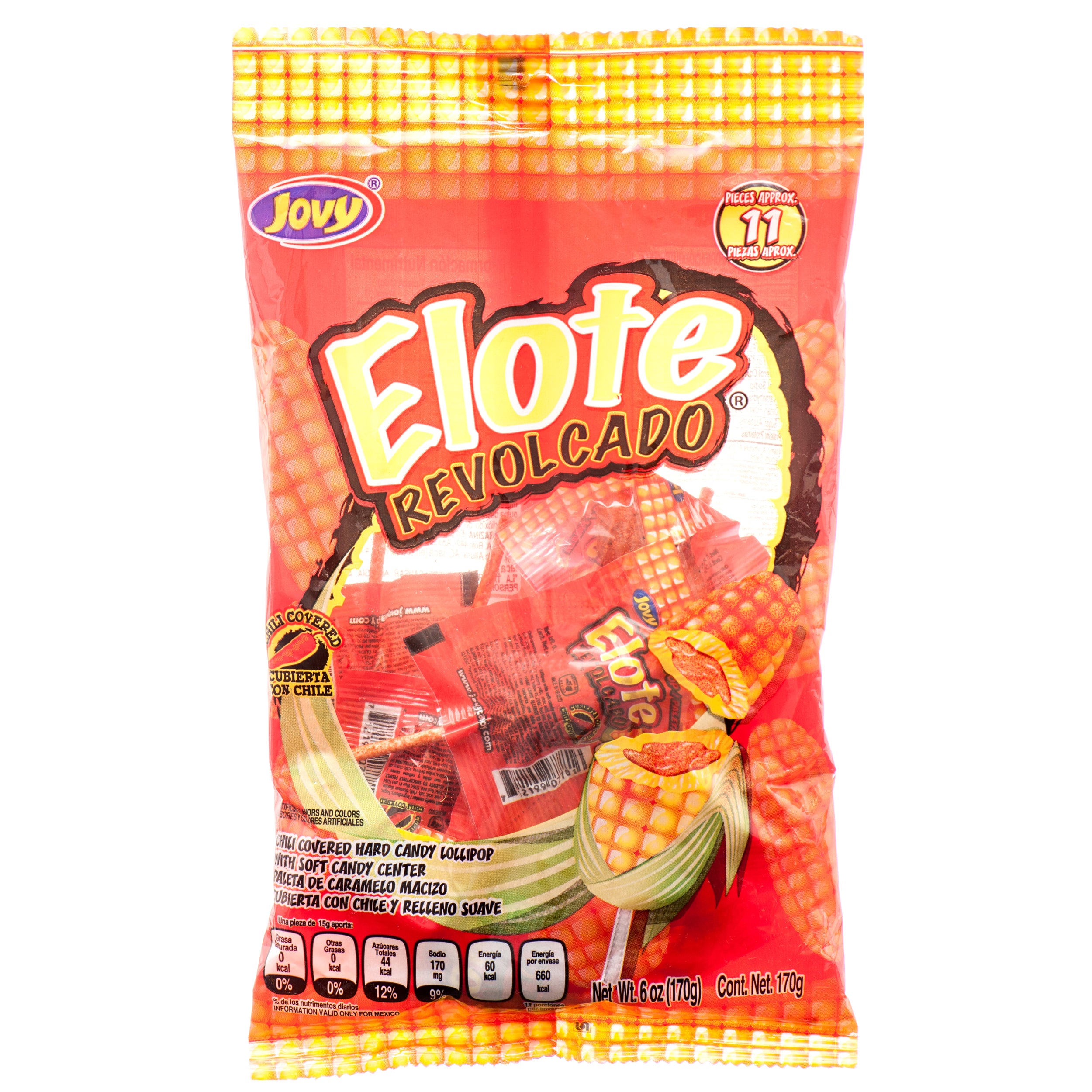 Jovy Elote Lollipops Revolcado 6 Oz (Pack Of 1)