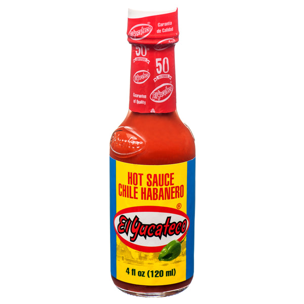El Yucateco Red Habanero Hot Sauce, 4 oz (12 Pack)