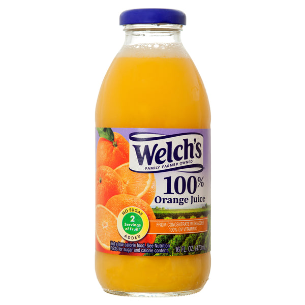 Welch's 100% Orange Juice, 16 oz (12 Pack)