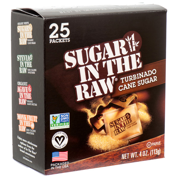 Sugar in the Raw Cane Sugar Packets, 25 Count (12 Pack)