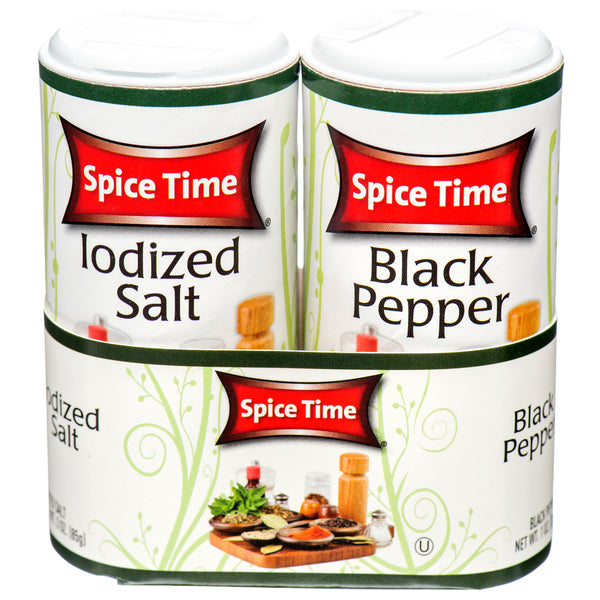 Spice Time Salt & Pepper Shakers, 3 oz (24 Pack)