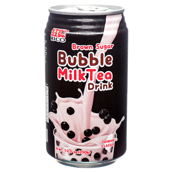 Rico Brown Sugar Bubble Milk Tea Drink, 12.3 oz (24 Pack)