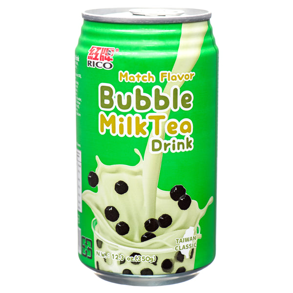 Rico Matcha Bubble Milk Tea Drink, 12.3 oz (24 Pack)