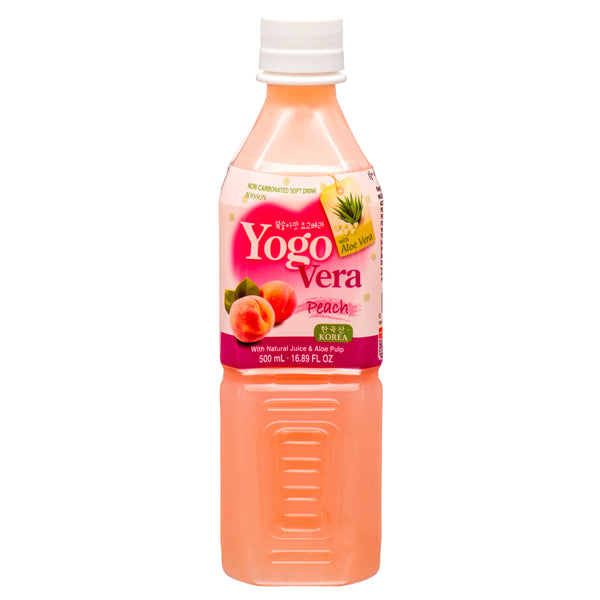 Yogo Vera Aloe Drink, Peach, 16.9 oz (20 Pack)