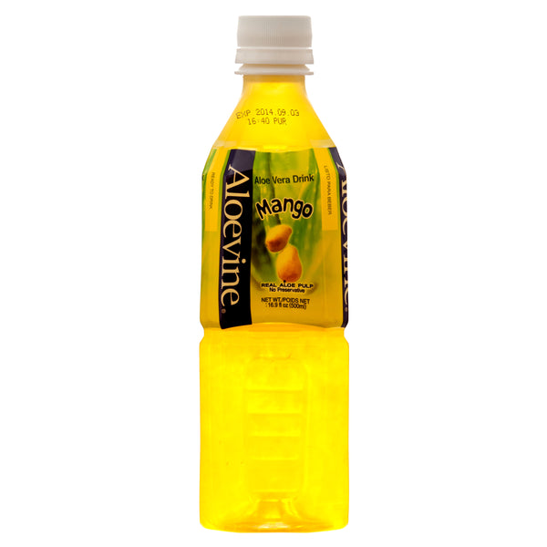 Aloevine Aloe Vera Drink, Mango, 16.9 oz (20 Pack)