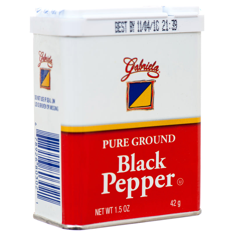 Gabriela Ground Black Pepper, 1.5 oz (12 Pack)
