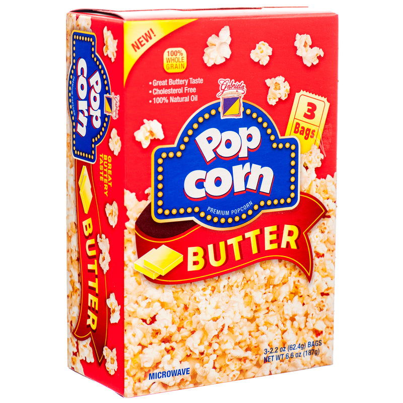 Gabriela Instant Popcorn, Butter, 3 Count (12 Pack)