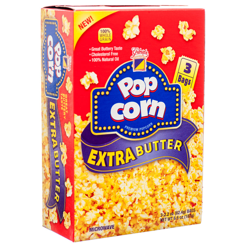Gabriela Instant Popcorn, Extra Butter, 3 Count (12 Pack)