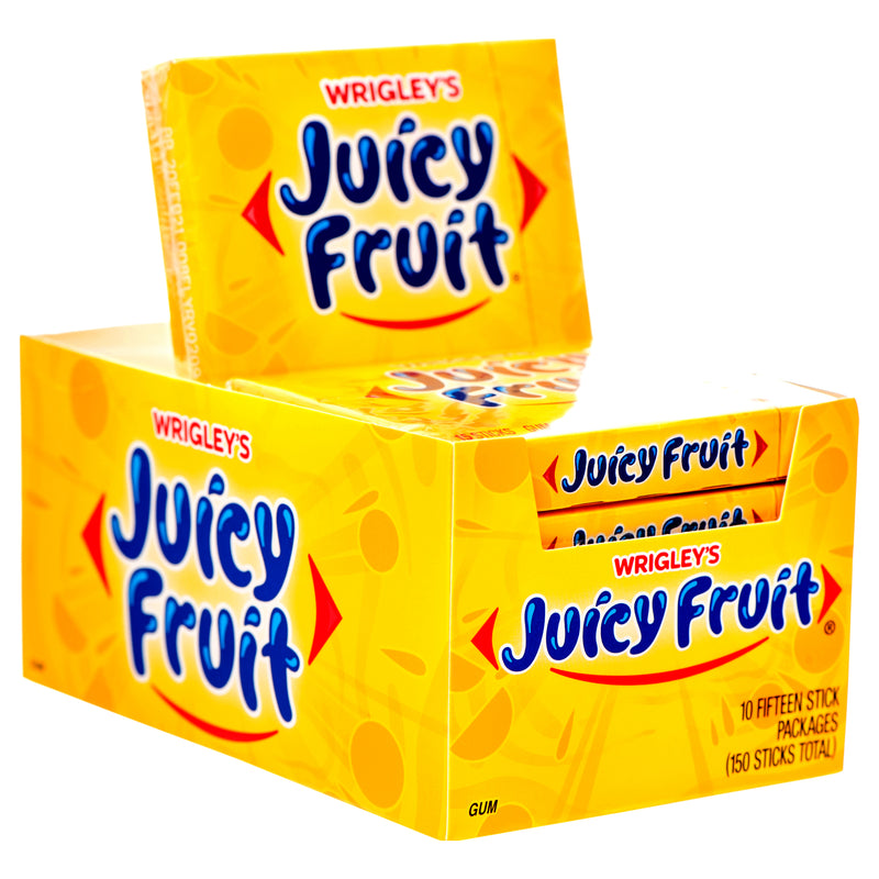 Wrigley's Juicy Fruit Gum, 15 Count (10 Pack)