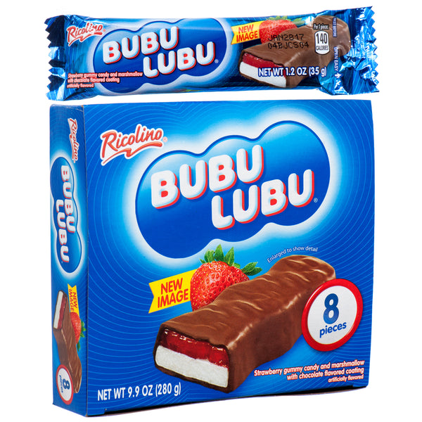 Bubulubu Chocolate & Marshmallow Bars, 8 Count (12 Pack)