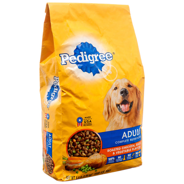 Pedigree Adult Dog Food, Roasted Chicken, Rice, & Vegetables, 3.5 lb (4 Pack)
