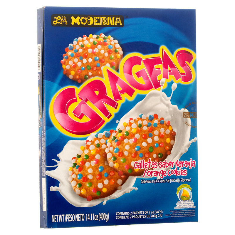 La Moderna Grageas Orange Cookies, 14 oz (12 Pack)