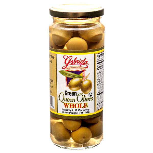 Gabriela Whole Queen Olives, 12.17 oz (12 Pack)