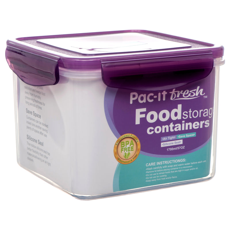 Plastic Container Rectangle 1700Ml / 57Oz (48 Pack)