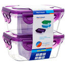 Plastic Container Rectangle 250Ml 2Pc (48 Pack)