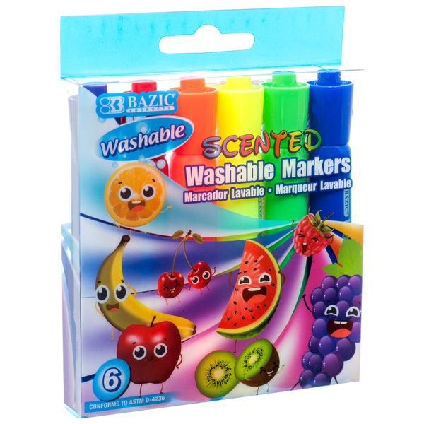 Washable Scenter Markers, 6 Count (24 Pack)