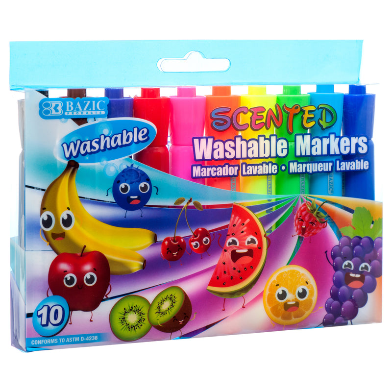Washable Scented Markers, 10 Count (24 Pack)