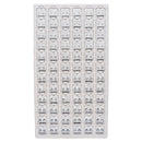 Square Earrings, Silver Color, Assorted Sizes (72 Pack)