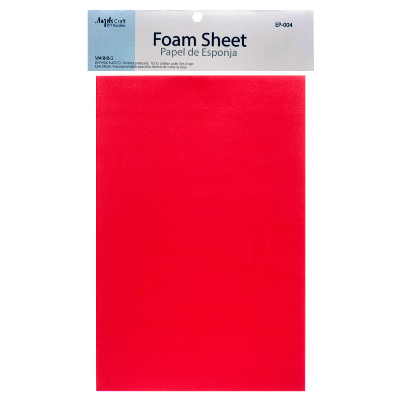 Angels Craft Foam Sheet Red 21.5 Cm X 29 Cm (12 Pack)