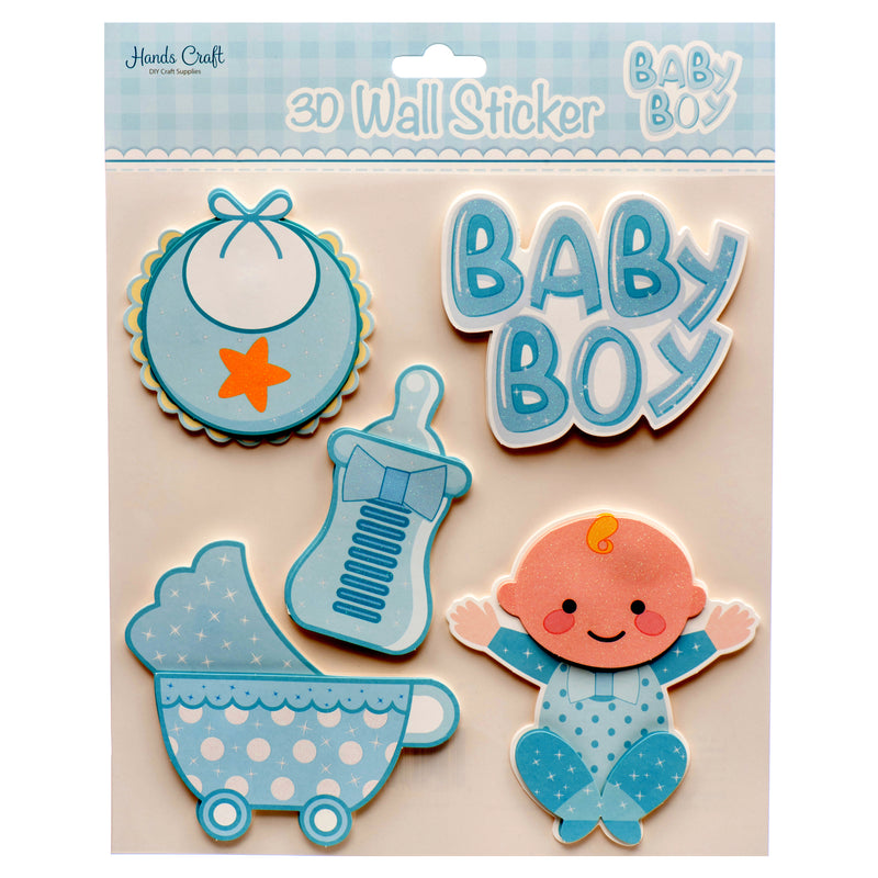 Angels Craft Wall Sticker Baby Shower Blue (12 Pack)