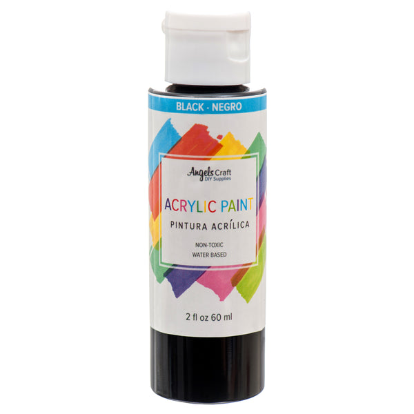 Angels Craft Acrylic Paint Black 1 Ct (12 Pack)