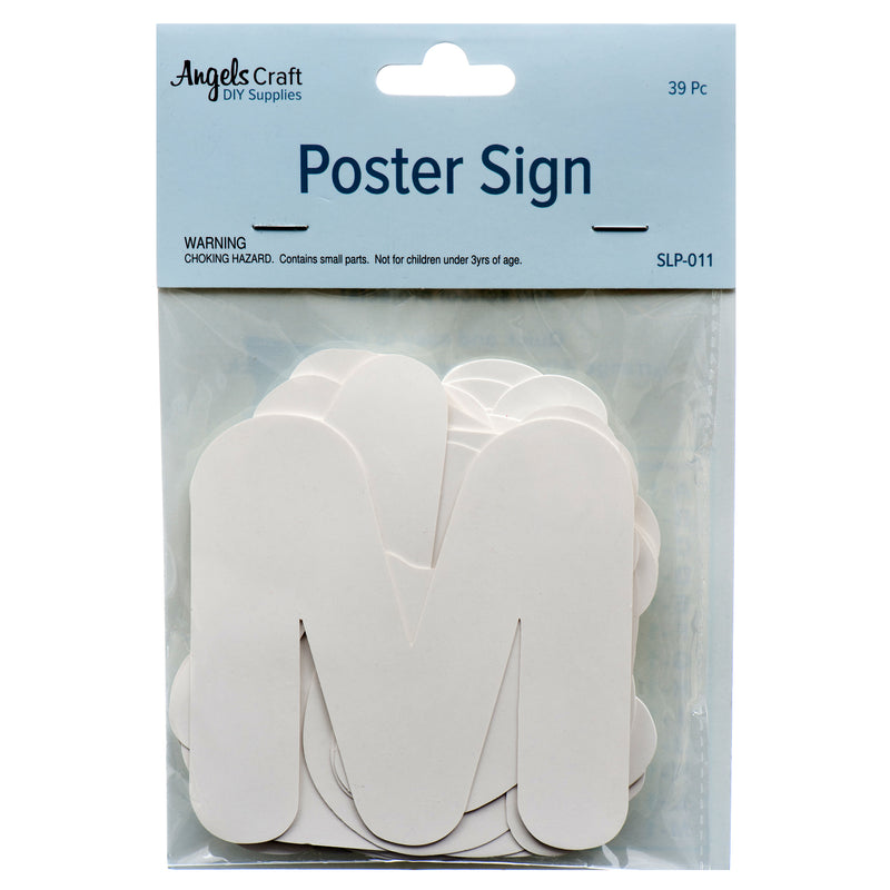 Angels Craft Poster Letters & Numbers Asst Color (12 Pack)