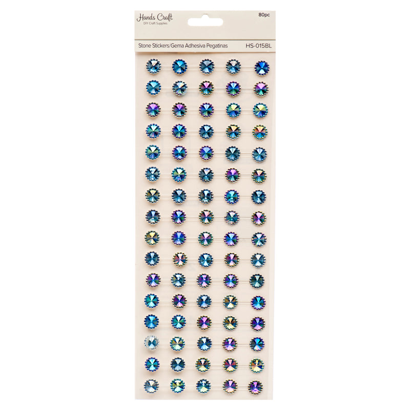 Angels Craft Stone Sticker Blue (12 Pack)