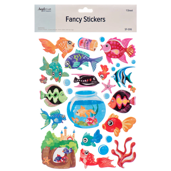 Angels Craft Fancy Sticker Fish (12 Pack)