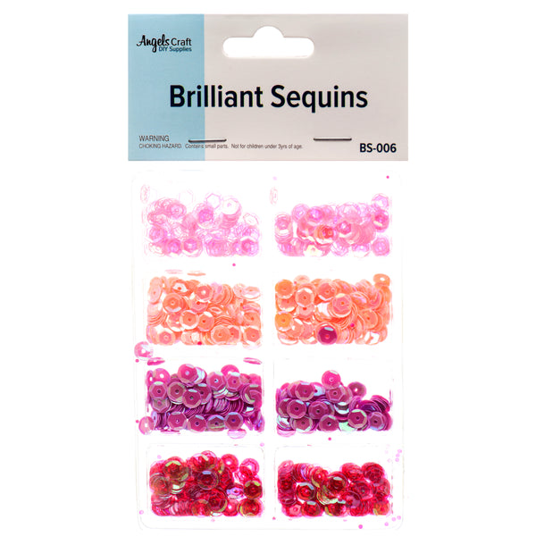 Craft Brilliant Sequins Pink (12 Pack)