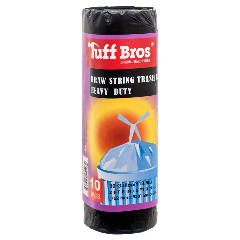 Tuff Bros Trash Bag W/Draw String For Heavy Duty (24 Pack)