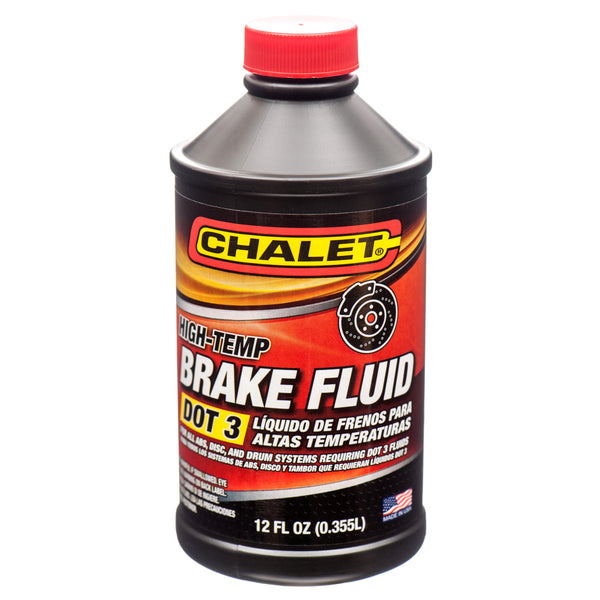 Chalet High-Temp Brake Fluid, DOT 3, 12 oz (12 Pack)