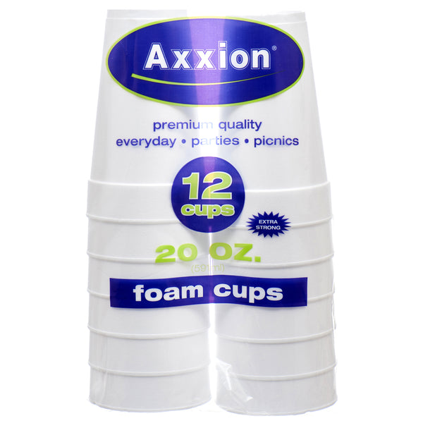 Axxiom Foam Cups, 20 oz, 12 Count (20 Pack)