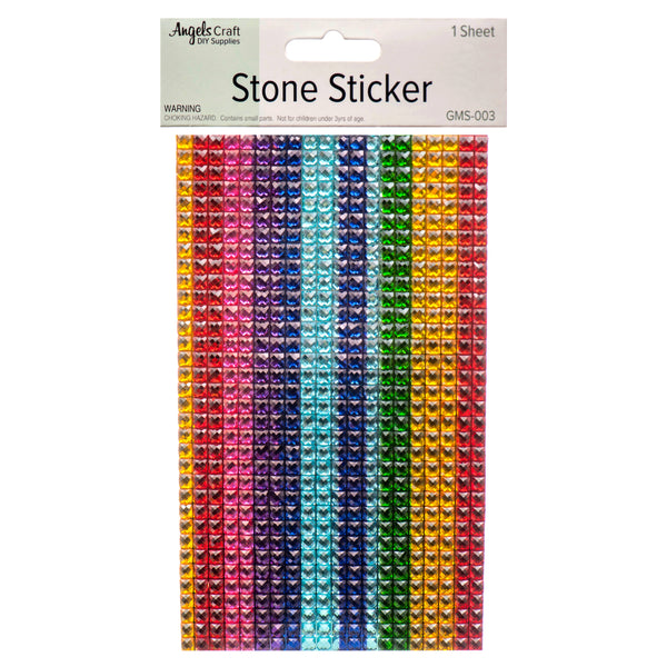 Craft Rhinestone Sheet Strip Asst Color (12 Pack)