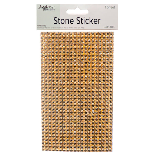 Craft Rhinestone Sheet Strip Gold (12 Pack)