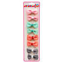 Hair Pin Bow Asst Clr (12 Pack)