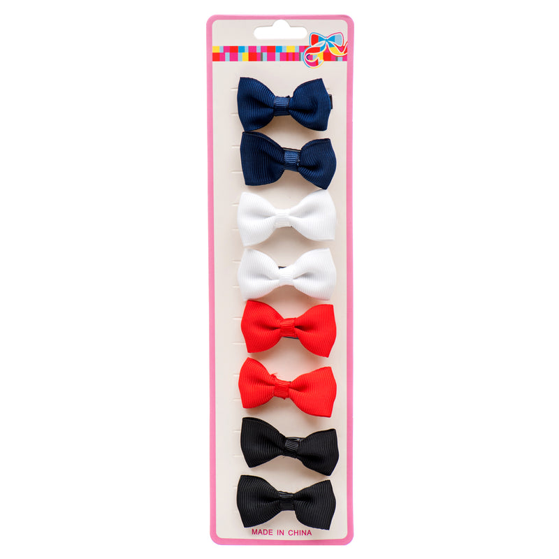 Hair Pin Bow Asst Clr (12 Pack)