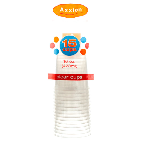 Axxiom Plastic 16 oz Cup, 15 Count (50 Pack)