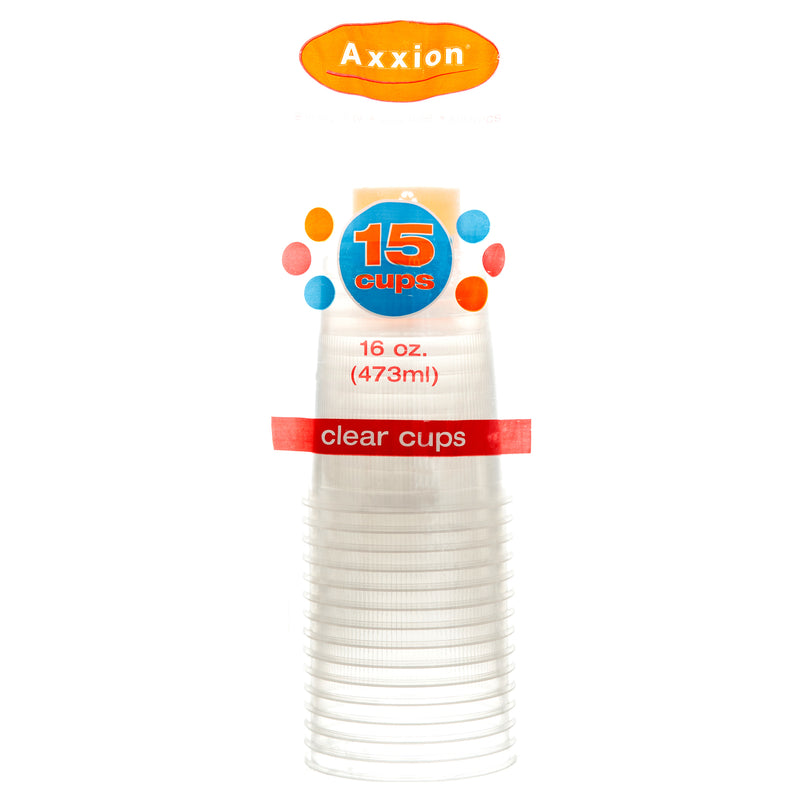 Axxiom Plastic 16 oz Cup, 15 Count (50 Pack)