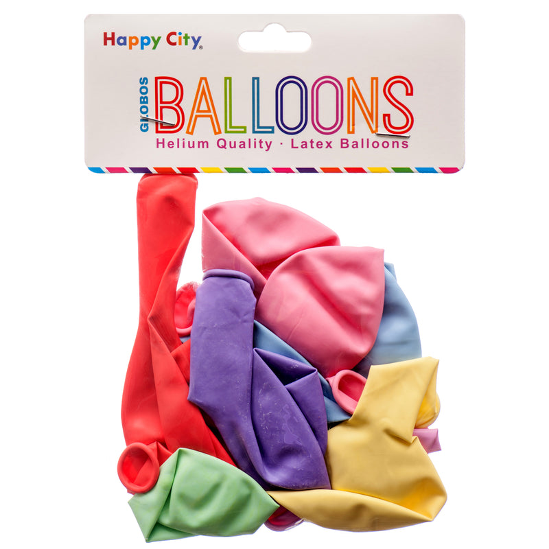 Globos Balloons Asst Color (12 Pack)