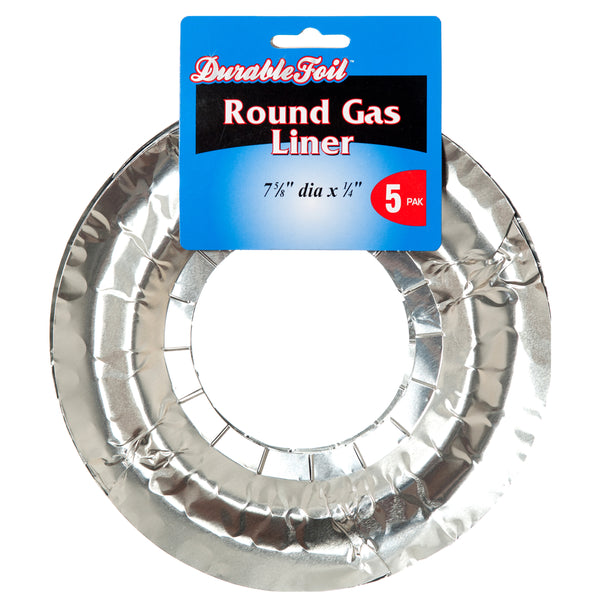 Durable Aluminum Round Gas Burner Liner, 5 Count (12 Pack)