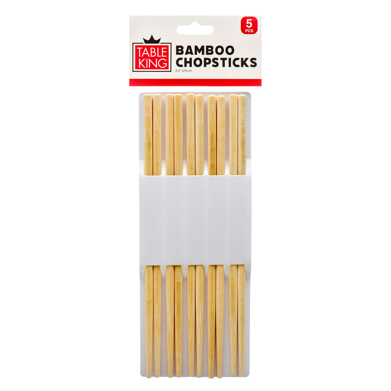 Bamboo Chopsticks, 5 Count (24 Pack)
