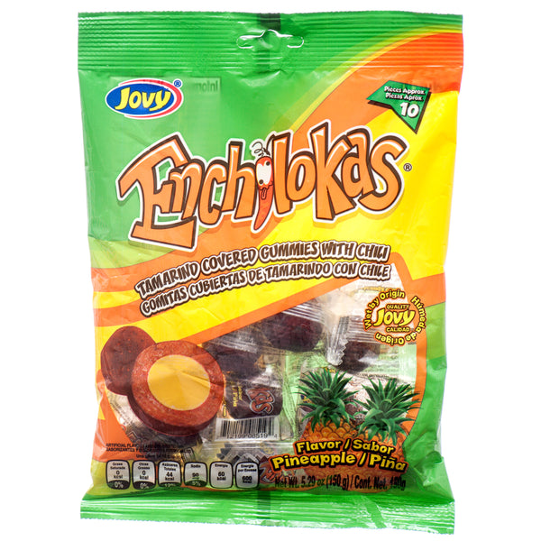 Jovy Enchilokas Pineapple Candy, 5.2 oz (24 Pack)