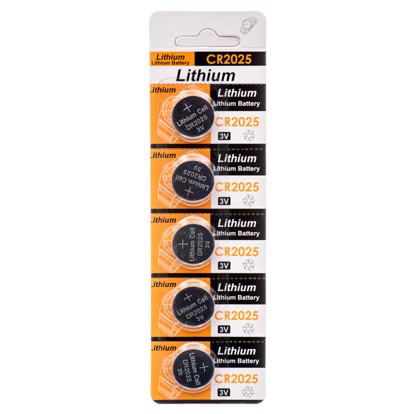 Lithium CR2025 Batteries, 5 Count (20 Pack)