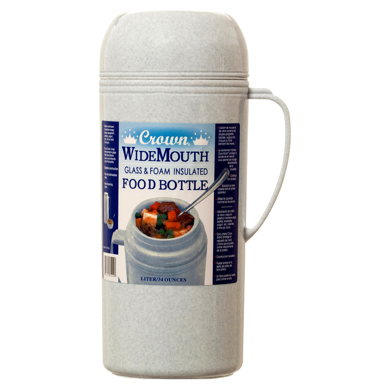 Insulated Widemouth Thermo Bottle, 1 lt (12 Pack)