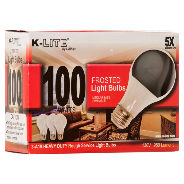 Light Bulb 3Pk 100W K-Lite #Kl11003Rs (36 Pack)