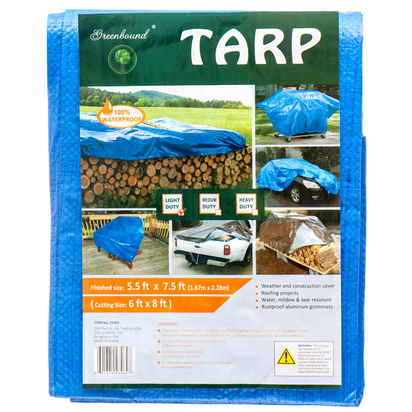 Tarpaulin 6 X 8' Blue Clr #33464 (20 Pack)