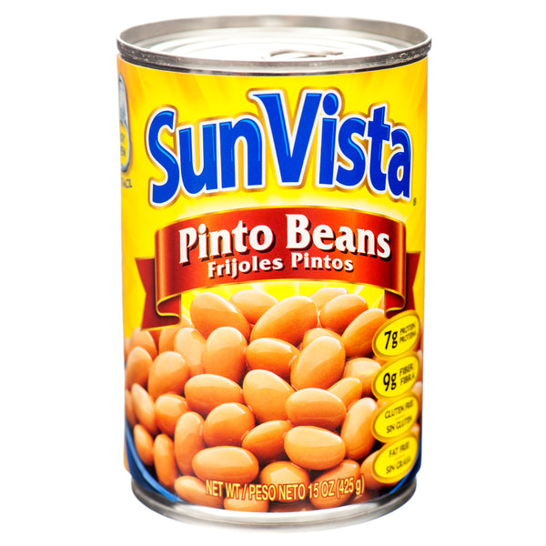 Sun Vista Canned Pinto Beans, 15 oz (12 Pack)