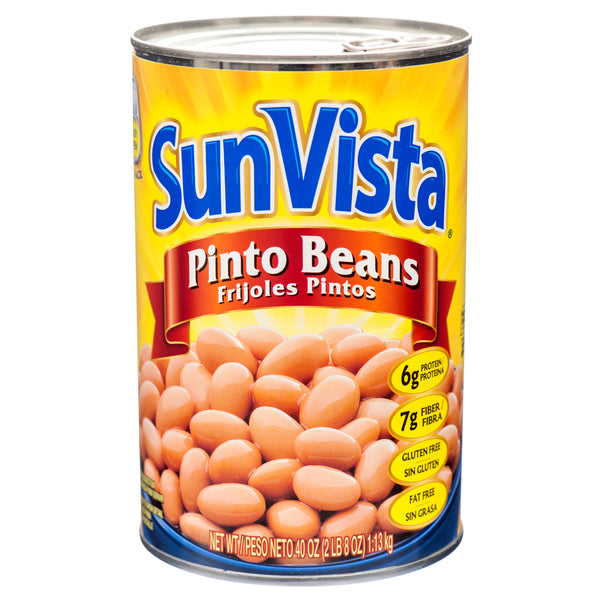Sun Vista Canned Pinto Beans, 40 oz (12 Pack)